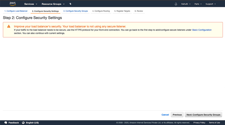 Configuración de seguridad