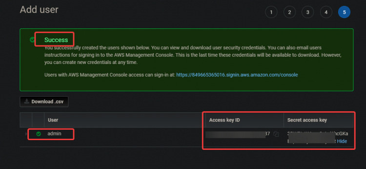 crear con éxito los usuarios