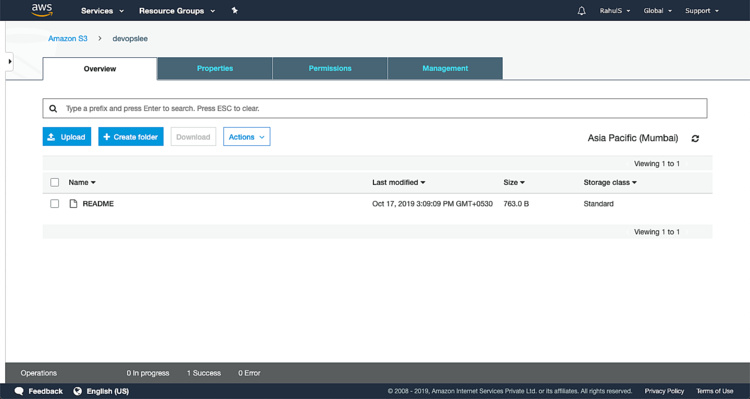 Lista de archivos en S3