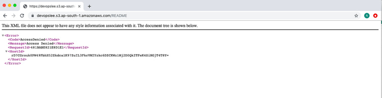 Acceso denegado tal y como lo hemos configurado