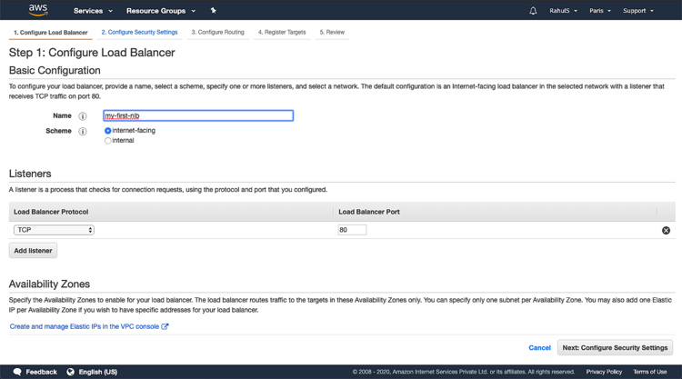 Configurar el equilibrador de carga