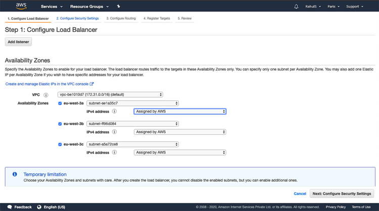 Zonas de disponibilidad