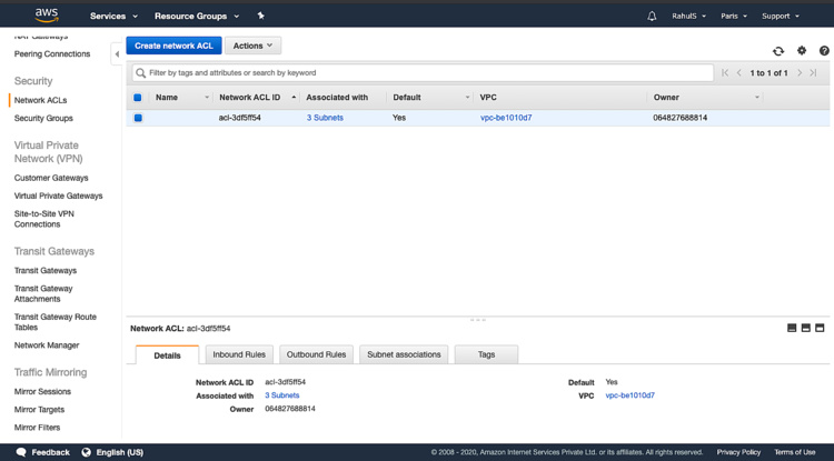 Lista de control de acceso a la red