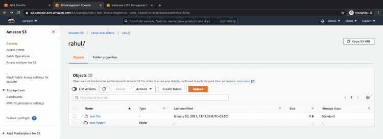 Comprueba el Cubo S3