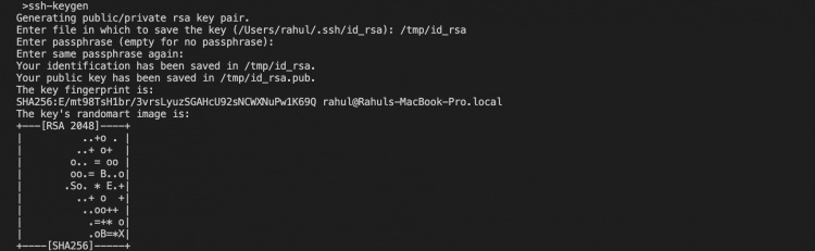 Crea un par de claves