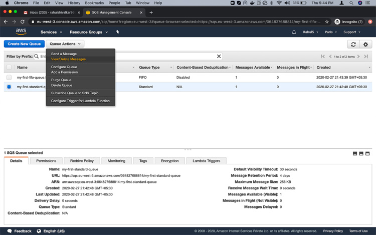 Ver mensajes borrados