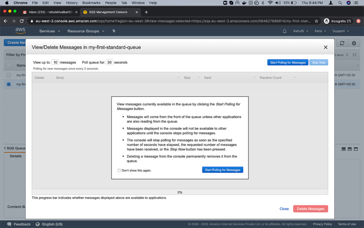 Eliminar mensaje de la cola