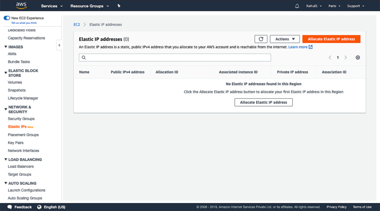 Direcciones IP elásticas