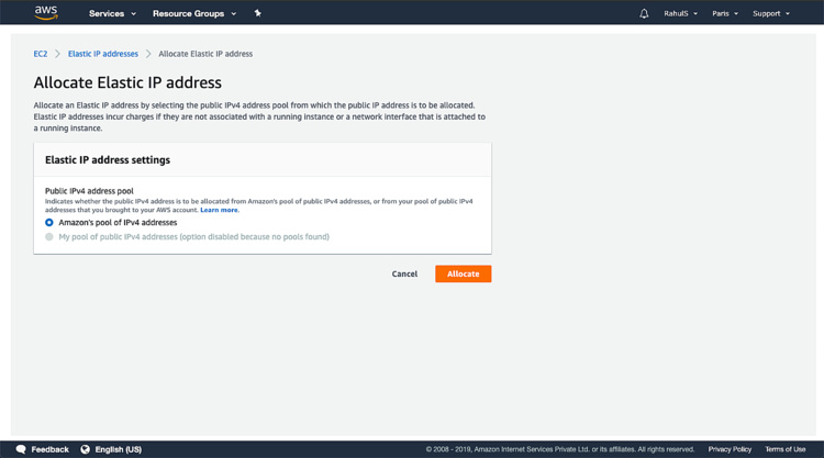Asignar IP elástica