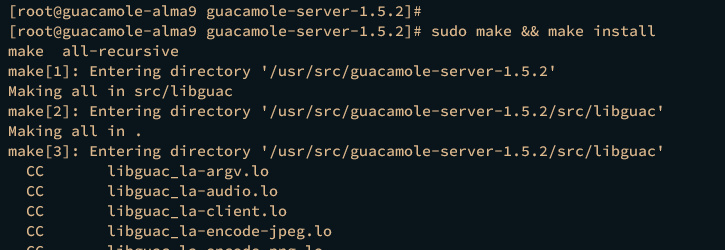 compila e instala guacd