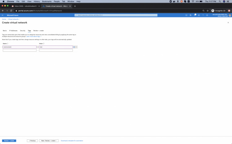 Revisar la configuración y crear la red