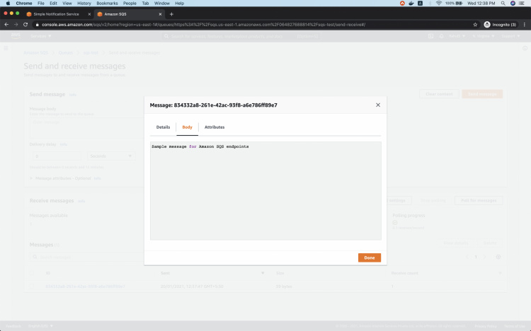 Detalles del mensaje