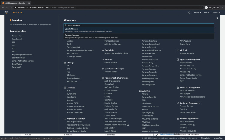 Búsqueda del Gestor Secreto