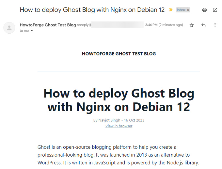 Boletín Fantasma Email