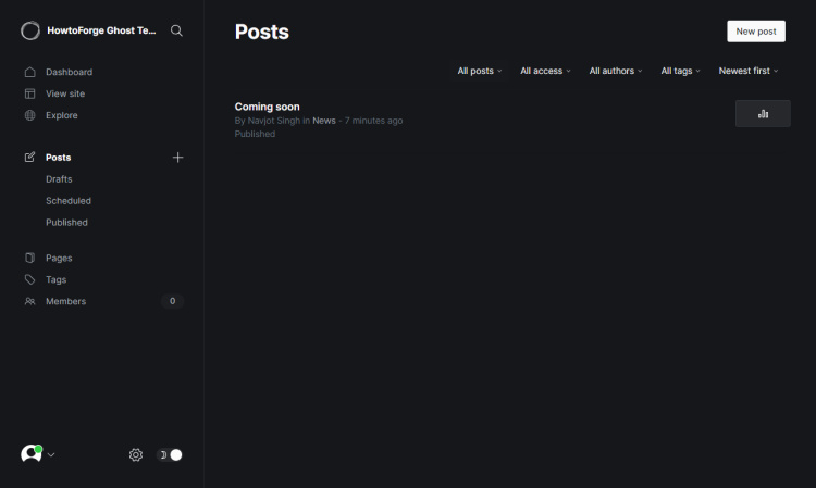 Panel de Puestos Fantasma