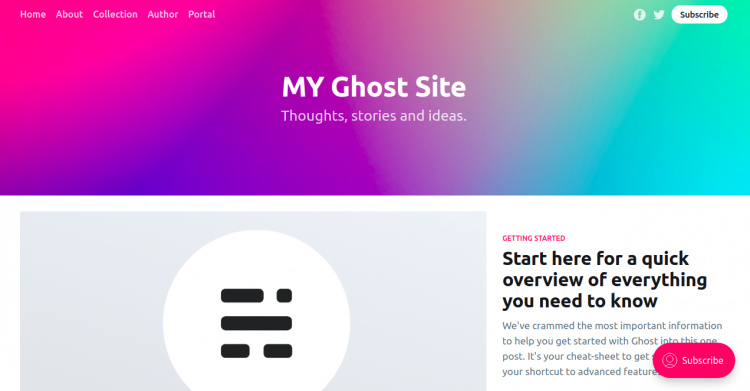 Ghost CMS Frontend