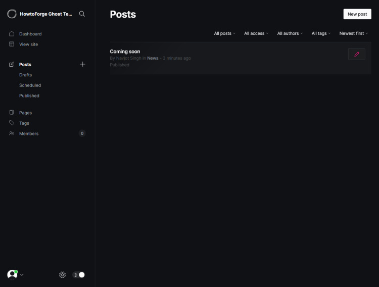 Panel de Puestos Fantasma