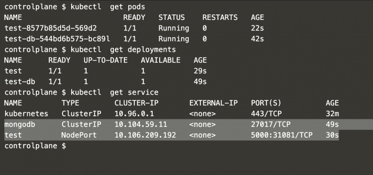 comprobar los objetos recién creados