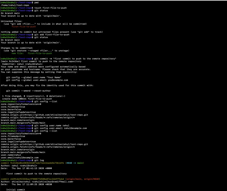 Añade y confirma el archivo