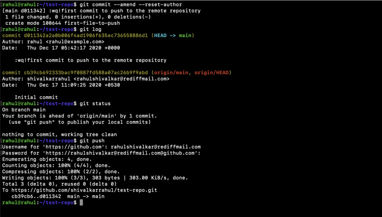Empuja el archivo al repositorio