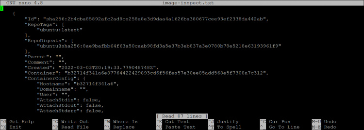 abre el archivo e inspecciona su contenido.