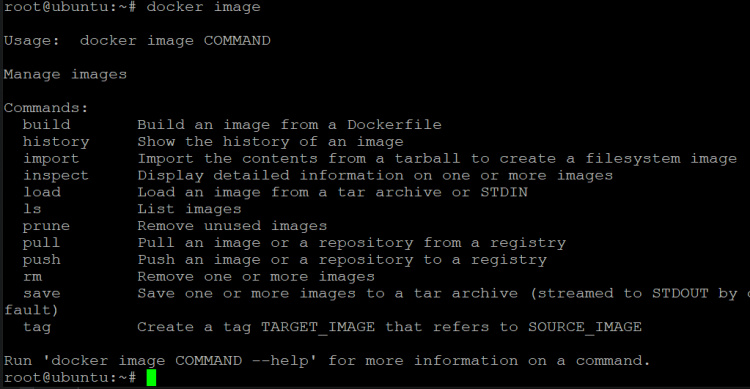 Opciones de la CLI de la imagen Docker