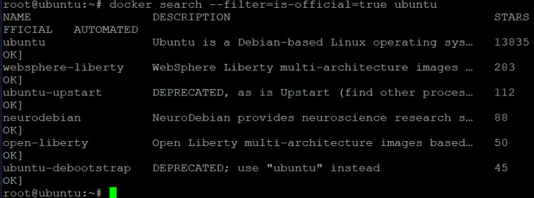 busca la imagen de ubuntu que es una imagen oficial de Ubuntu.