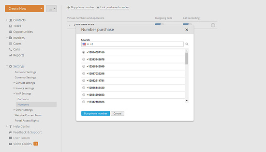 Añadir un número virtual