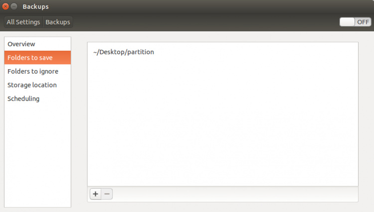 Añadir carpeta a la copia de seguridad