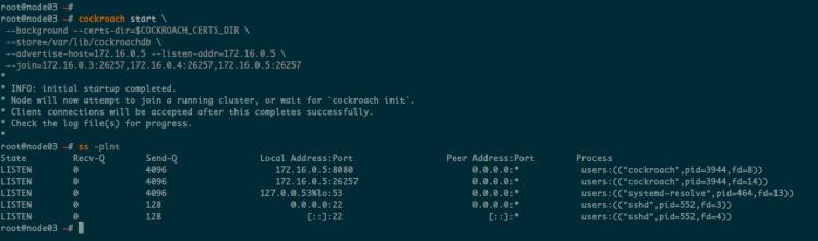 Iniciar CockroachDB Secure Cluster