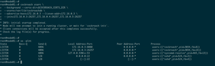 Iniciar CockroachDB Secure Cluster