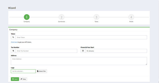 Asistente de configuración - Primeros pasos