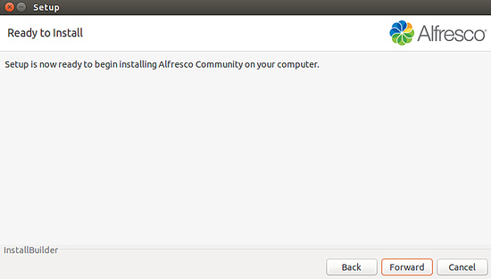 Listo para instalar Alfresco