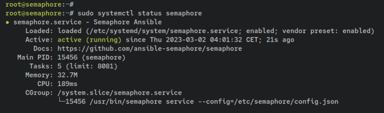 verificar ansible semaphore