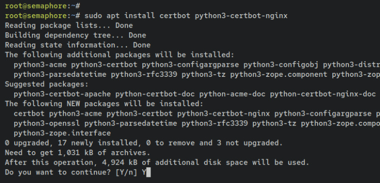 instalar certbot