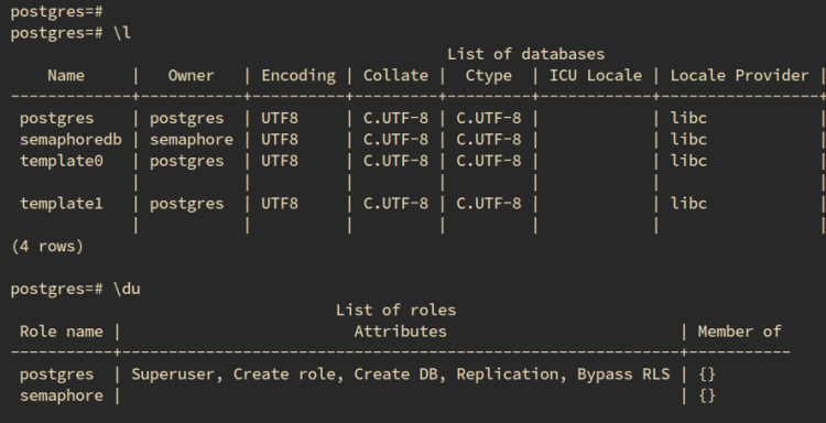 listar base de datos y usuario