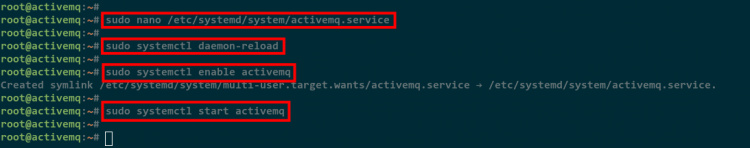 configurar actyivemq como servicio systemd