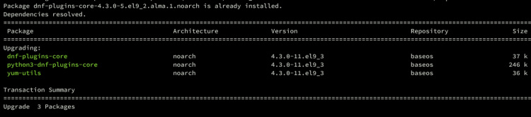 dnf plugin core