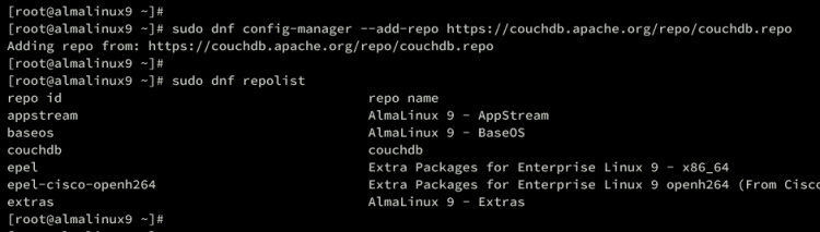 añadir repositorio couchdb