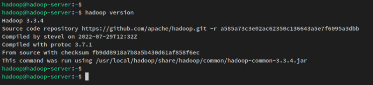 versión de hadoop