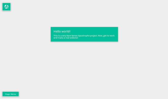 ApostropheCMS comenzó
