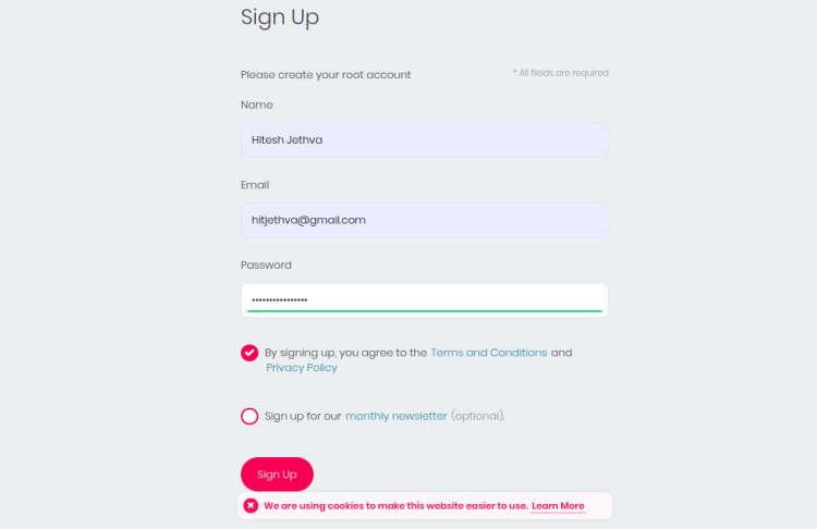 Iniciar sesión en Appwrite