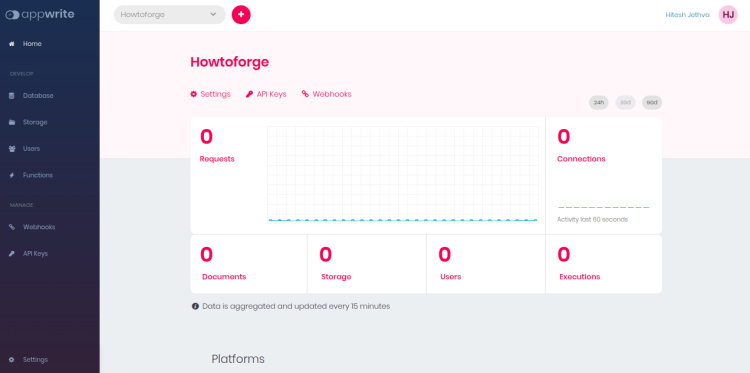 Nuevo proyecto Appwrite