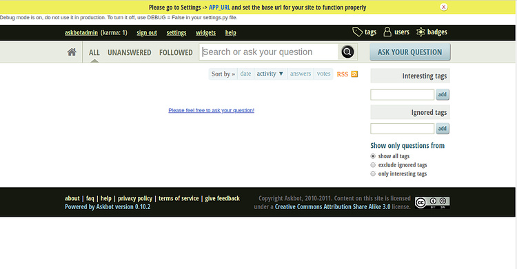 Haz preguntas en Askbot