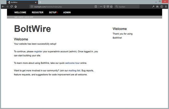Bienvenido al sitio de BoltWire