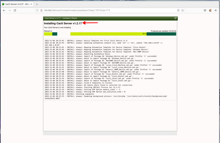 Proceso de instalación de los cactus