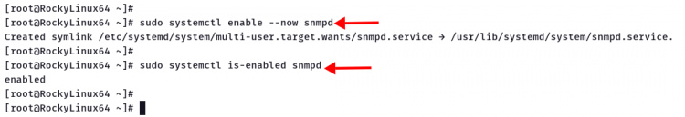 Iniciar y activar el servicio snmpd