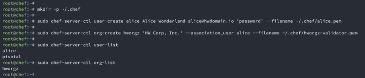 crear usuario y orgz