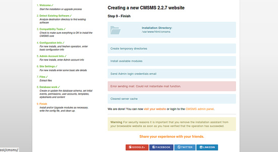 Instalación terminada