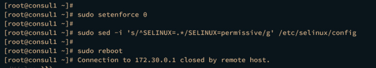 Configurar SELinux como permisivo